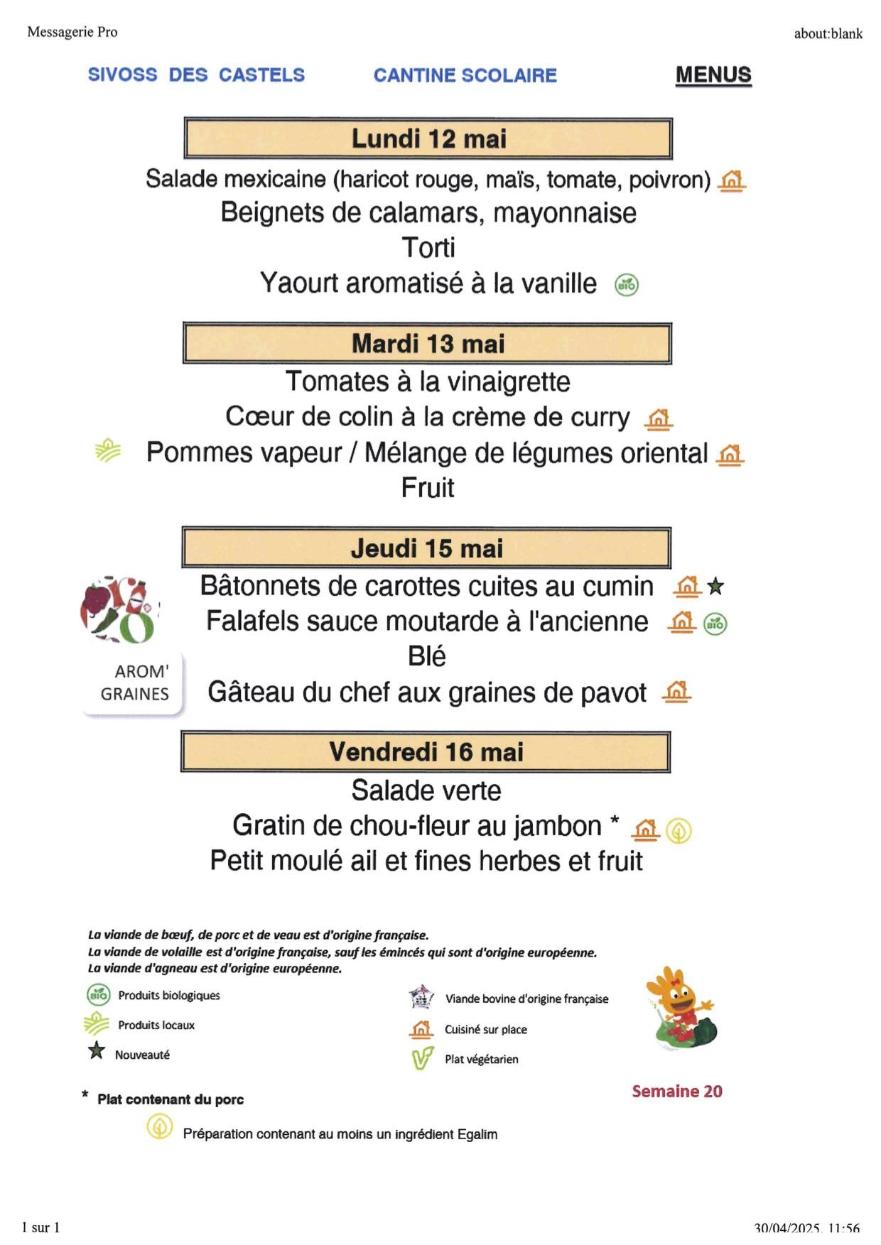 Menu 12 05